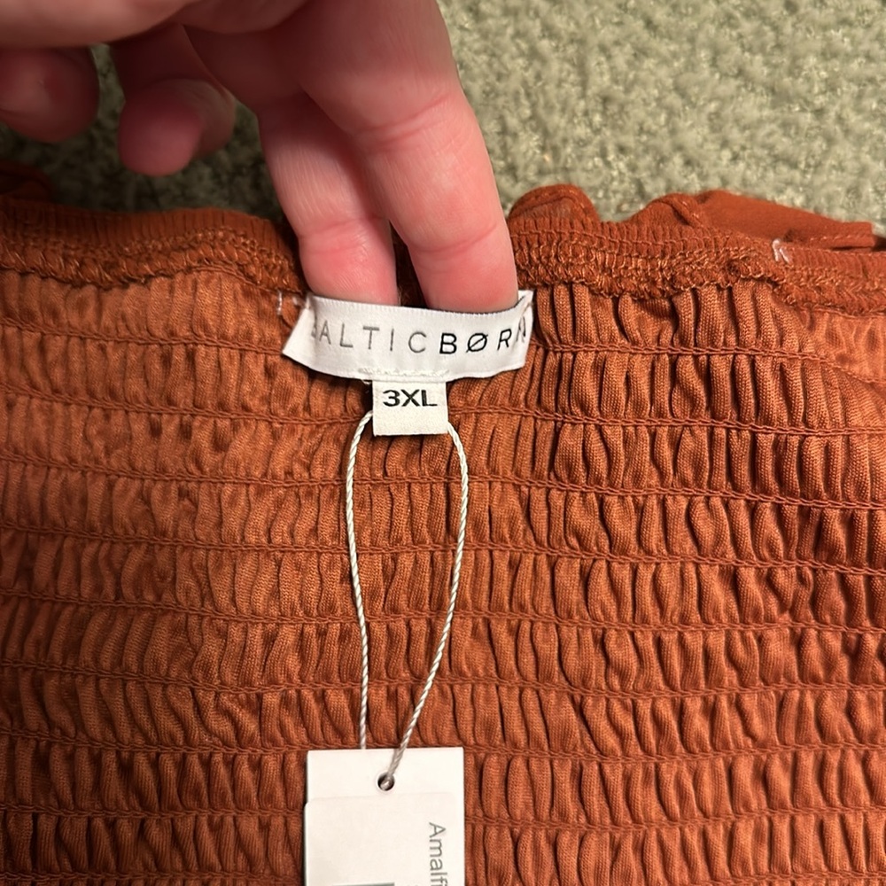 Baltic Born Amalfi Smocked Maxi Dress in Rust - Picture 5 of 12